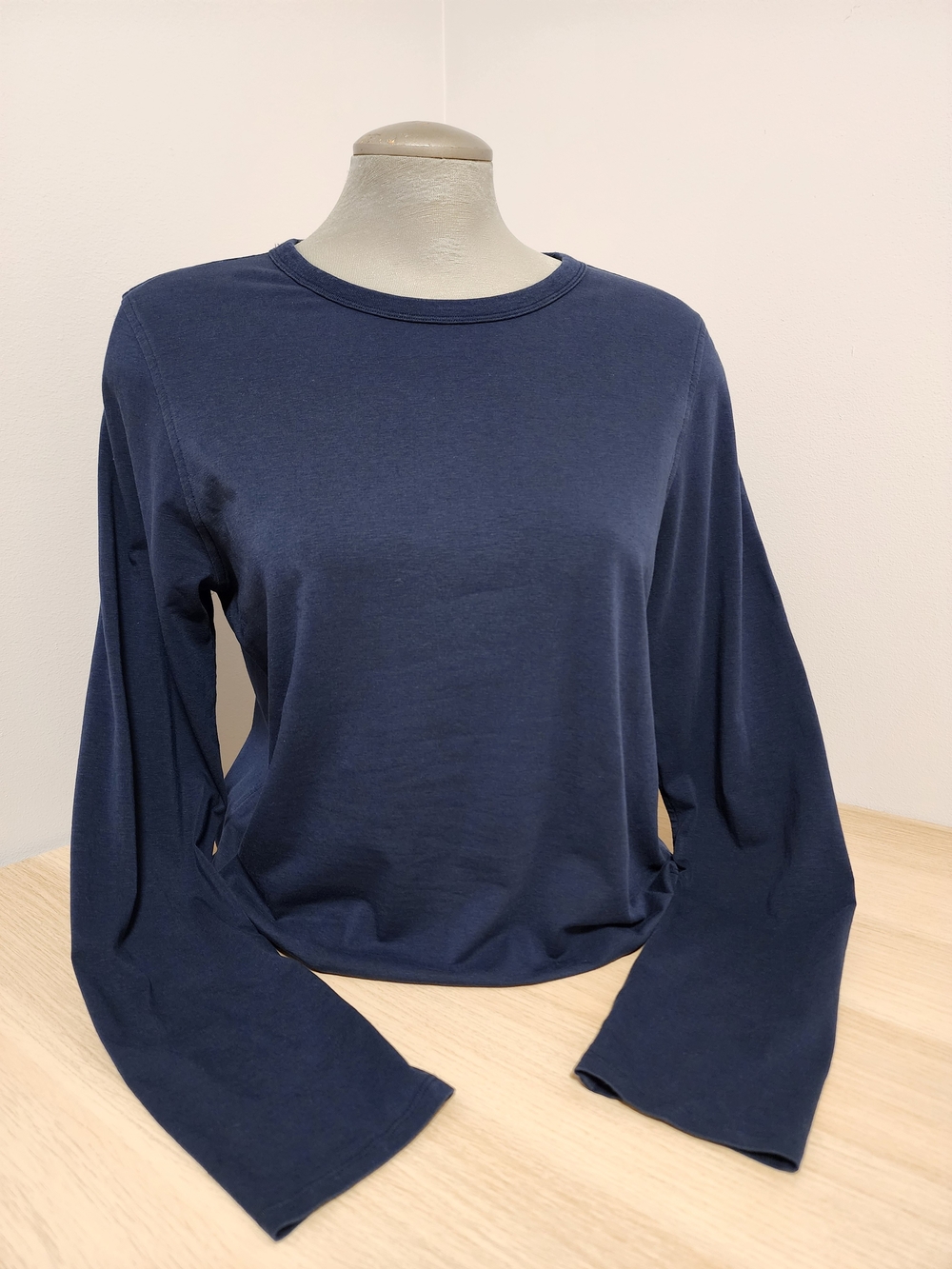 Lululemon Classic-Fit Cotton-Blend Long Sleeve Navy Blue Size 8